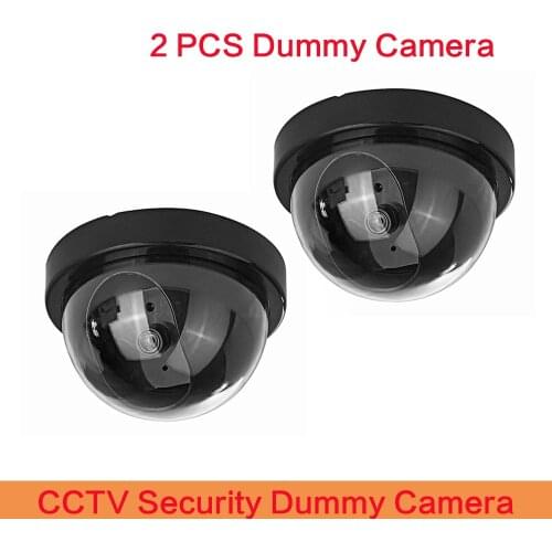 2 PCS High Quality Dome Mini Cameras Dummy Camera CCTV Flash Blinking LED Video Surveillance Home Office Safety Camera