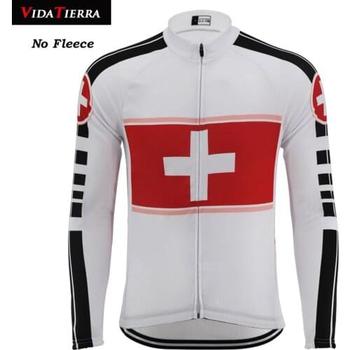 2019 VIDATIERRA men cycling jersey Switzerland Swiss Swiss flag team bike wear 2 styles classic winter fleece summer no fleece