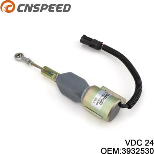3932530 24V Diesel Engine Shut Off Solenoid SA-4756-24 for Cummins 4BT, 6BT5.9 Excavator