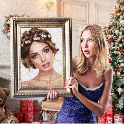 3d Cross Stitch Home Wedding Decoration 5d Diy Rhinestone Diamond Embroidery Picture Photo Custom Diamond Painting