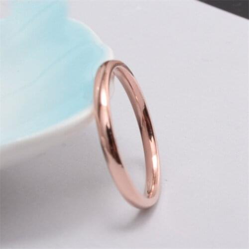 4 Colors Simple Round Rings for Women Party Engagement Jewelry Ring Girl Fine Jewelry Size 5-11