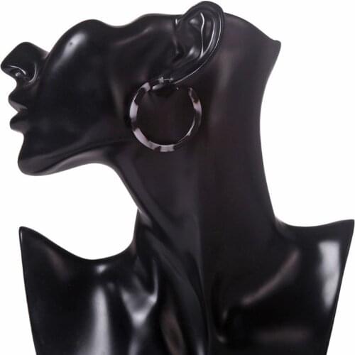 Acrylic Marbled Earring Leopard Round Hoop Earrings Women Tortoise Shell Jewelry R7RF