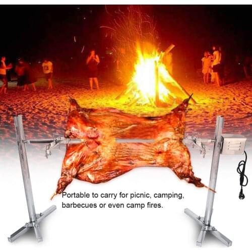 BBQ Electric Rotisserie Kit Automatic 15W Outdoor Automatic Grill Rotisserie Kit Outdoor 220V Grill Rotisserie Spit Roaster Rod