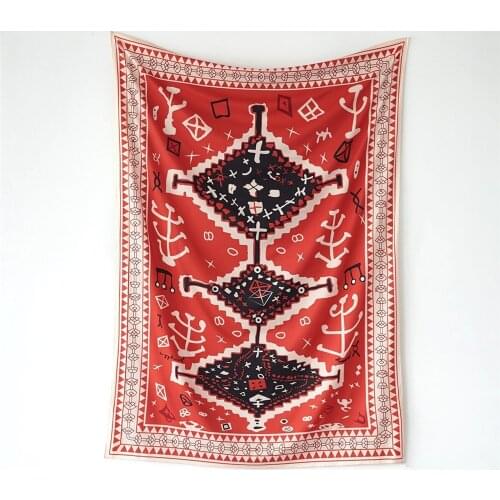 Bohemia Ethnic Mandala Tapestry Wall Hanging Moroccan Red Hippie Tapestries Boho Decor Wall Carpet Beach Yoga Mat Travel Blanket