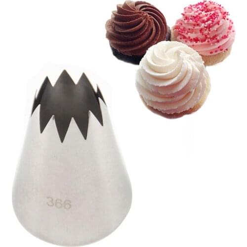 #366 Large Pastry Nozzles Cake Cream Decorating Tools Icing Piping Tips Cupcakes Baking Bakeware