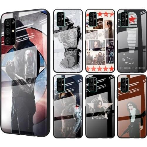 Tempered Glass Cover Marvel Winter Soldier White Wolf For Huawei Honor 30 20 10 9X 8X Pro Plus Lite Shockproof Shell Phone Case