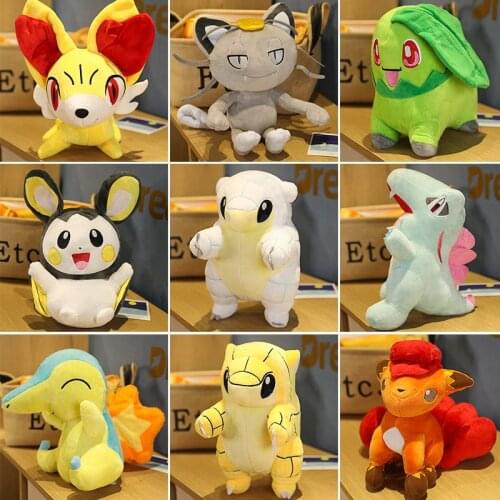 Baby Anime Plush Toys Pokemoneds Plush Doll Pikachsued Plush Toys Charmander Squirrel Bulbasaur Stencils Eevee Toys For Girls