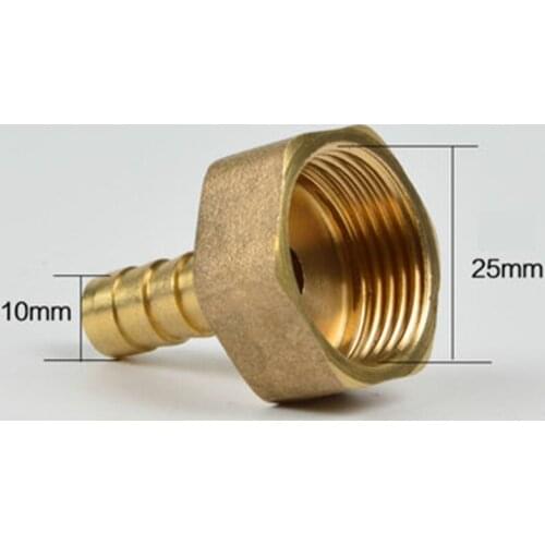 DN20 G 3/4" BSP Female Thread Brass 10mm Hose Barb Tail Pipe Fitting CouplingConnector Joint Adapter
