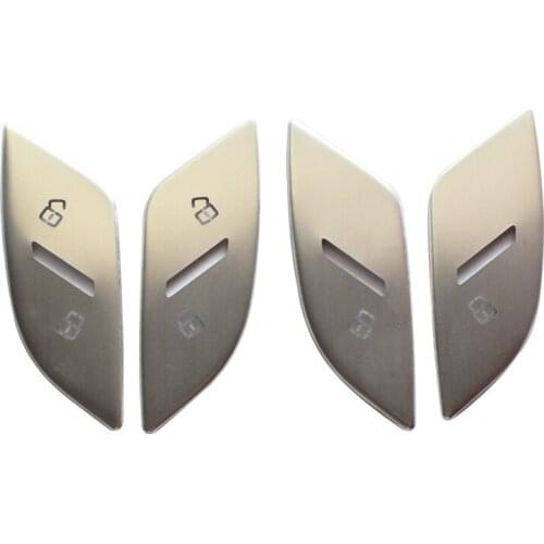 Electronic Handbrake Button Door Unlock Button Protective Cover Car Interior Decoration Modified Sticker for Audi A3