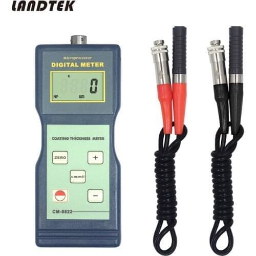 F&NF Type CM-8822 Digital Paint Coating Thickness Meter with Ferrous F / Non-Ferrous NF Probes 0-1000um /0-40mil Range
