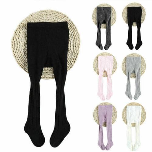 Newborn Baby Toddler Tights Kid Girl Solid Color Cotton Warm Stockings High Waist Pantyhose Tights Autumn Winter Girls 0-6T