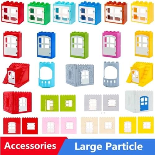 Diy Big Size Building Blocks Bulk Parts Model Window Doors Household Accessories Compatible With Kids Toys For Children Gift