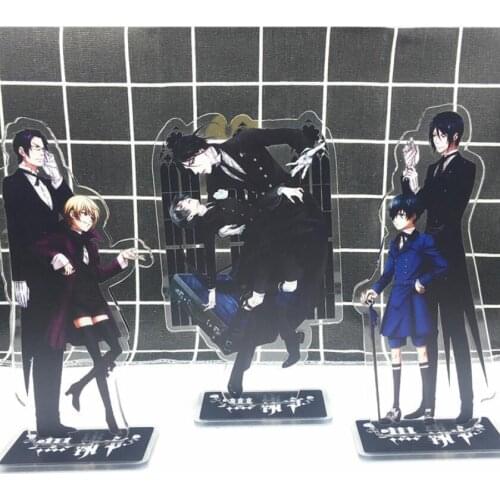Kuroshitsuji Black Sebastian Michaelis Ciel Butler Acrylic Stand Figure Desktop Decoration Collection Model Toy Cosplay Doll
