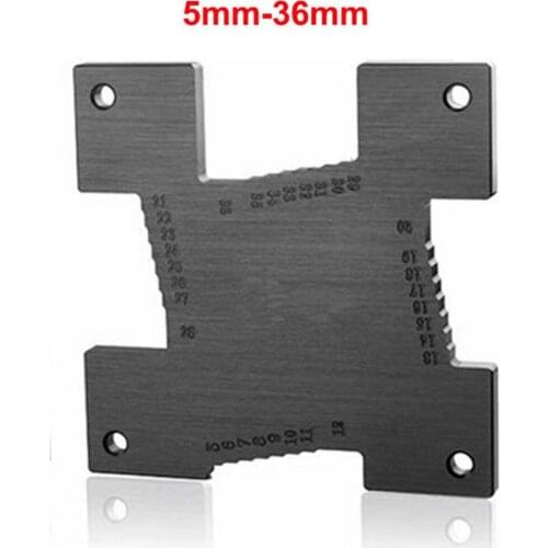 2Pcs 5-36.5mm Height measuring ruler Aluminum Alloy for Woodworking Router Table Electric Circular Saw Measuring Tool Ruler