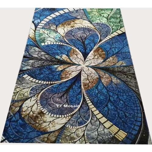 Italian Style Art Mural Mosaic Tile Glimmer Ice Jade Glass Wall Tile for Bathroom Living Room Hotel Hall Ceiling Luxurious Decor