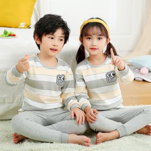 Autumn Cotton Boys Sleepwear Kids Pyjamas Children Baby Girls Pajamas Christmas Cartoon Clothes Suits Nightwear Pijama Infantil