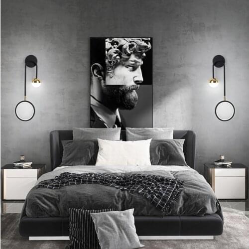 Retro Wall Lamp Modern Minimalist Background Light Stairwell Aisle Personalized Bedroom Bedside Nordic Creative Led Wall Lamps