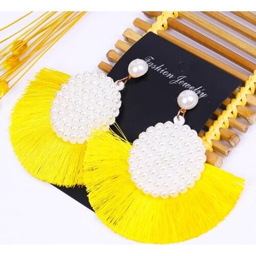 Tassel earrings Bohemian lady gift retro long paragraph big gold fashion jewelry dream catcher drape statement 2019 jewelry ccc