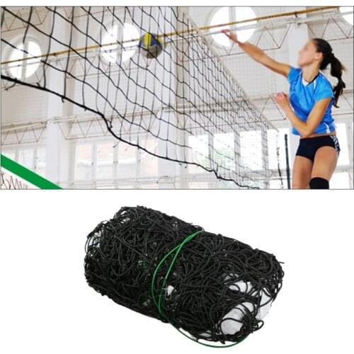 Foldable Standard Official Size Outdoor Indoor Beach Volleyball Net Sports Netting with Steel Cable and Pouch net for valleyball