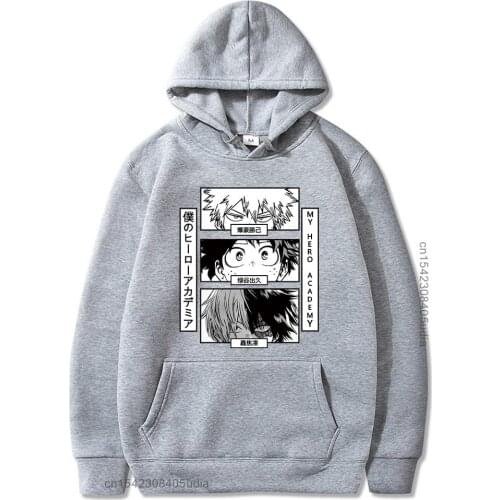 My Hero Academia Hoodie Anime Deku Bakugou Shoto Todoroki Print Men Hoodie Streetwear Aesthetic Harajuku Hoodie Women Hoodie
