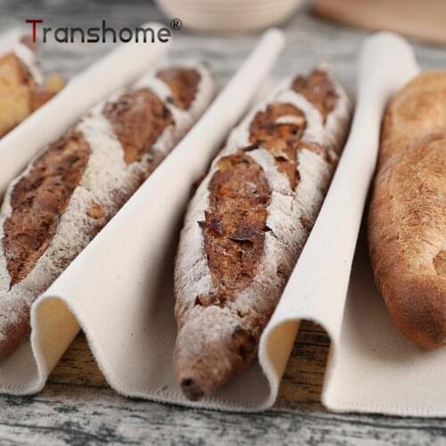 Transhome Thicken Fermented Linen Cloth Proofing Pure Cotton Banneton Bread Fermentation Mat Baguette Mat Pastry Proofing Cloth
