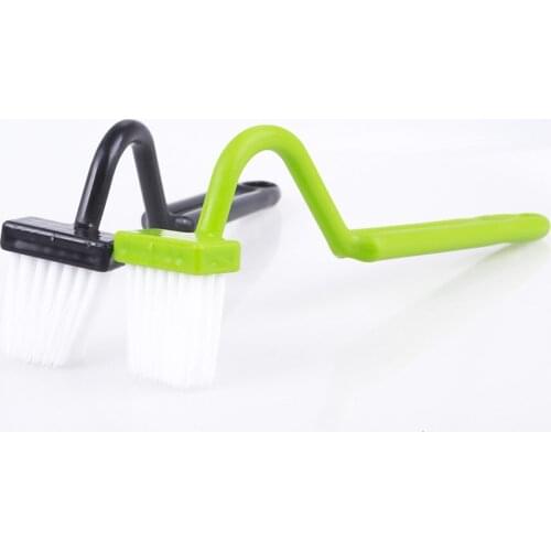 Solid Convenient Closestool Brush Scrubber V-type Toilet Cleaner Zigzag Clean Brush Plastic Bent Handle Bathroom Clean Tools