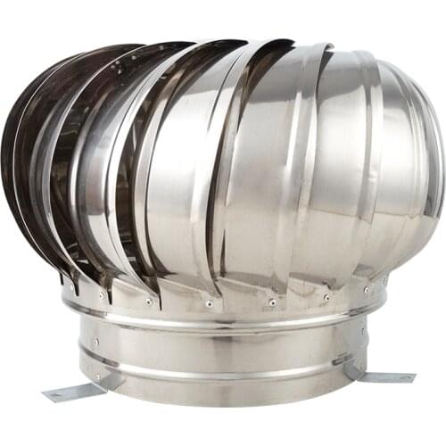 304 Stainless Steel Roof Ventilator Wind Turbines Air Vent Attic Ventilator 110mm 150mm 200mm Pipefit Roof Ventilating Fan