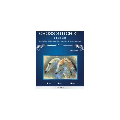 Top Quality Lovely Hot Sell Counted Cross Stitch Kit Old World Holiday Ornaments Similar DMC two horses