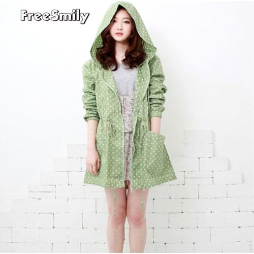 Japanese Cute Adult Raincoat Riding Outdoor Travel Poncho Waist Fashion Breathable Raincoat Polka Dot Windbreaker Jacket