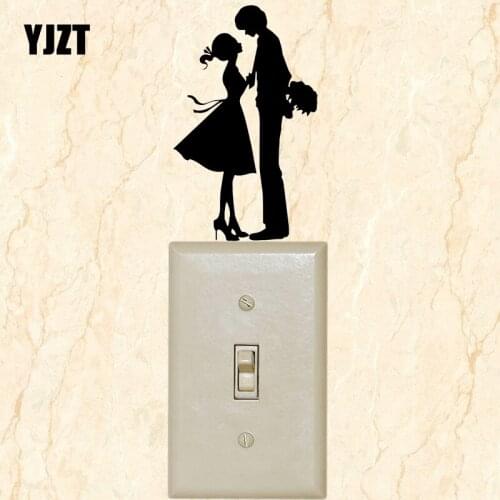 YJZT Men And Women Couples Wall Switch Sticker Art Creative Funny Cartoon Vinyl Decal Decor S19-0937