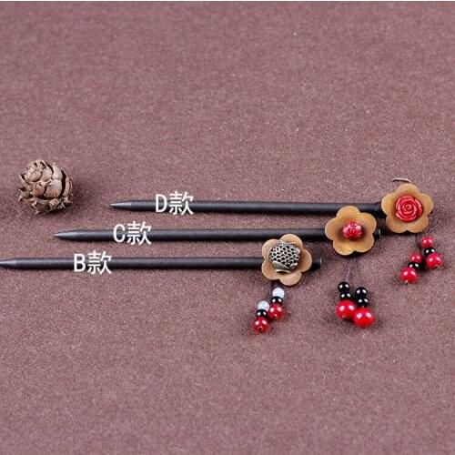 10 Design The original made hairpin nature stones ancient classical handmade wooden hairpin tassel hair headdress jewelry