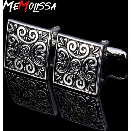 MeMolissa High Quality Cufflinks Vintage Wave Pattern Cuff Links Retro Exquisite Mens Sleeve Nail Hot Style Wholesale&Retail