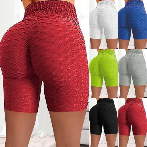 2021 Women Yoga Shorts High Waist Seamless Hip-Up Tight Elastic Sport Shorts Push Up Running Fitness Gym Clothes Leggings Women