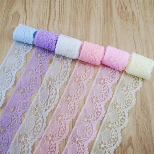 Polyester Lace Trim Fabric Sewing Accessories Cloth Wedding Dress Decora Ribbon DIY Craft Supplies Multi Color 36mm 300y L360