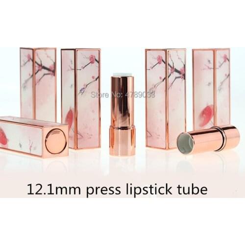 10/30pcs Square 12.1mm Pink Empty Lipstick Tubes Container Top Quality DIY Lip Balm Tube Refillable Cosmetic Bottle