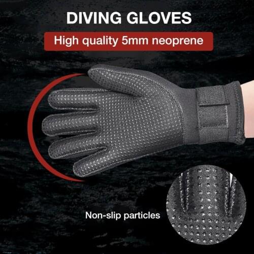 5MM Neoprene Diving Gloves Wear-resistant Spearfishing Diving Snorkeling Mittens Non-slip Boating Surfing Diving Gloves