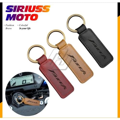 Motorcycle Cowhide Keychain Key Ring Case for Yamaha Fazer 250 8 FZ6 FZ8 FZ1 FZS600