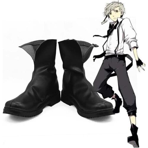 Bungo Stray Dogs Nakajima Atsushi Short Silver Gray Heat Resistant Cosplay Shoes Costume Wig+wig cap