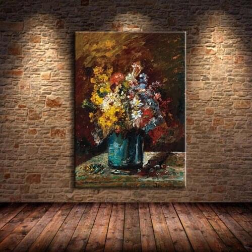 Adolphe Monticelli Different Flowers Oil Painting Canvas Posters Prints Cuadros Wall Art For Home Decor Living Room Unframed