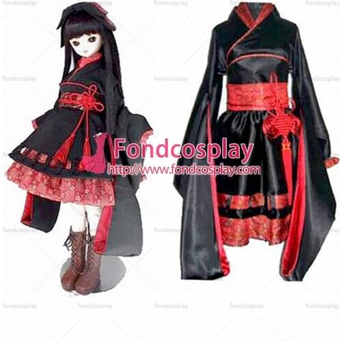 Gtothic Lolita Punk Sd Doll Japan Kimono Dress Costume Cosplay Tailor-made[G143]