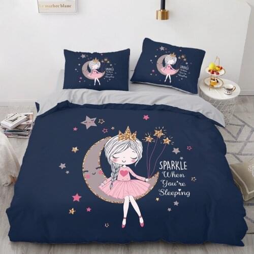 Classic 3D Bedding Sets Comforter Quilt Cover Duvet Set Twin King Queen Double Single Size Pink Cartoon Design Custom Bedclothes