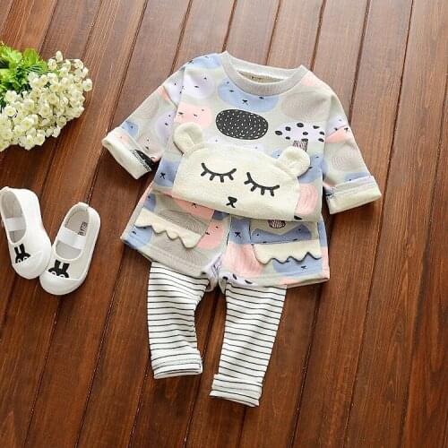 Baby Girls Spring Autumn Clothing Set Baby Fashion Cotton Tops+pants 2pcs Infant Newborn Girls Cute Outfits