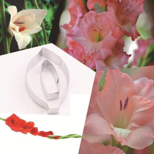 Gladiolus Petals Stainless Stell Cookie Cutter Pastry & Biscuit Baking Cutter Cake Decoration Tools Cupcake Mold Fondant Tools