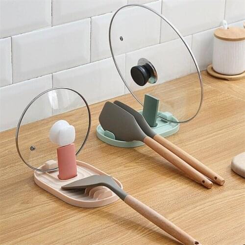 Multifunction Foldable Spoon Rest Holder Utensil Organizer Spatula Holder Racks Pot Lid storage pad Home Kitchen Storage Shelf