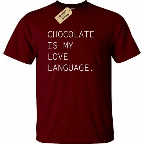 Chocolate Is My Love Language T-Shirt Food Shirt mens