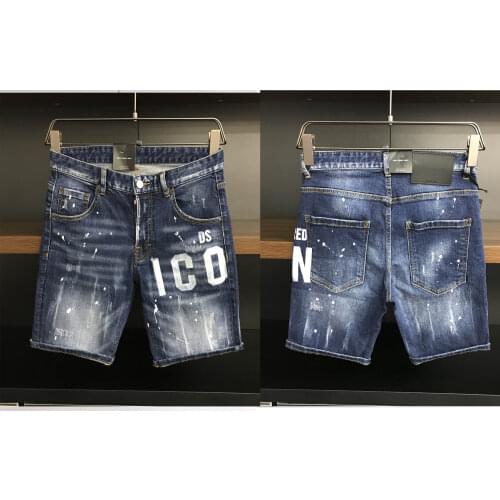 DSENQI Men Jeans Ripped for Skinny DSQ shorts Jeans Pants Mens Jeans 9812-1