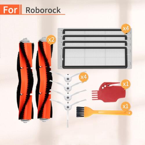 Robot Vacuum Cleaner Home Accessories Main Side Brush HEPA Filter Kit for Xiaomi Mijia Mi 1S 2S Roborock s50 s51 s6 S55 Spare