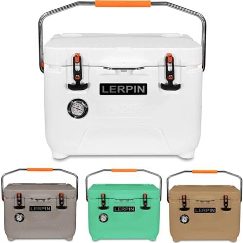 Lerpin Outdoor Rotomolded Ice Chest Cooler Box Camping Cooler Mini Fridge