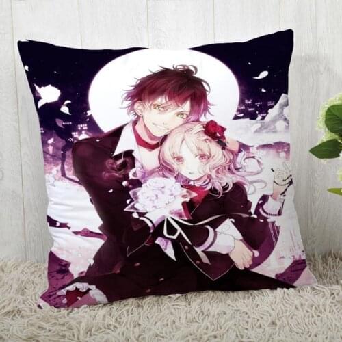 Wholesale 45*45 Pillow Case Diabolik Lovers Print For Wedding Pillow Cover Happy Festival Pillowcases