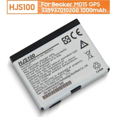 Original Replacement Battery HJS100 For Becker HJS100 HJS-100 M015 GPS 338937010208 GPS Genuine Rechargavle Battery 1000mAh